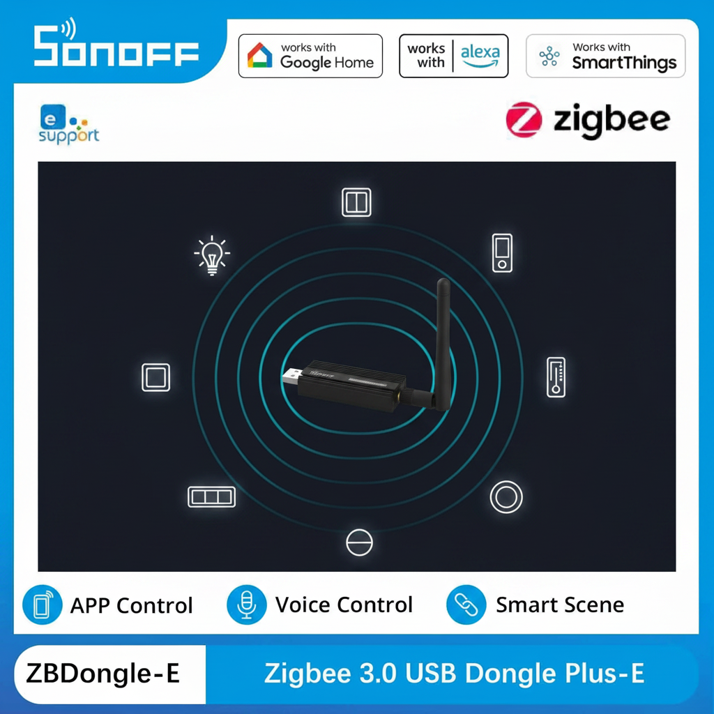 Nexdom Dongle USB ZigBee 3.0 SONOFF ZBDongle-E – Diagrama de conectividade ZigBee 3.0