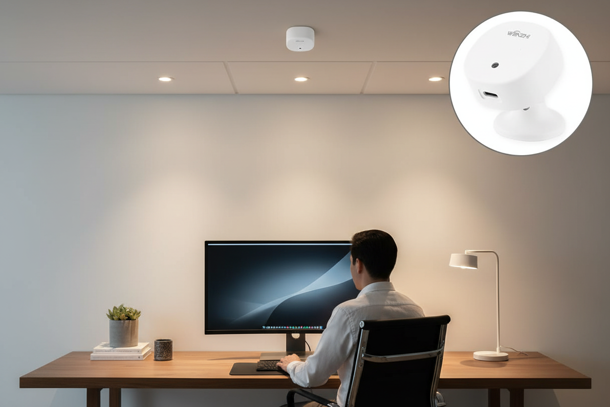 Nexdom Sensor de Presença MmWave ZigBee WiFi Tuya – Home office com luzes automáticas