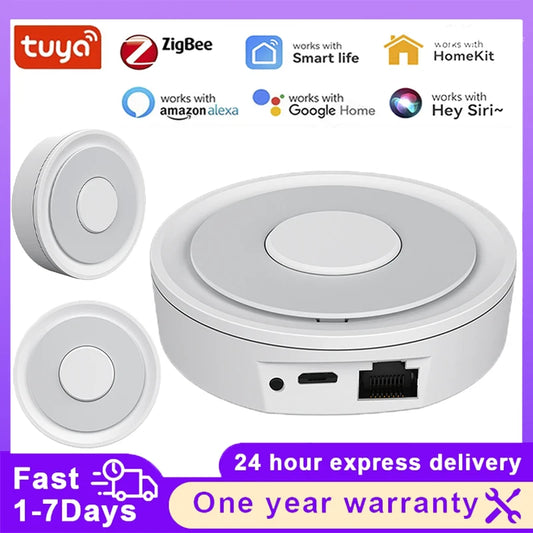 Tuya Smart Life ZigBee Smart Wireless/Wired Gateway Hub Home Smart Bridge Remote Linkage Devices WiFi Central Control Host