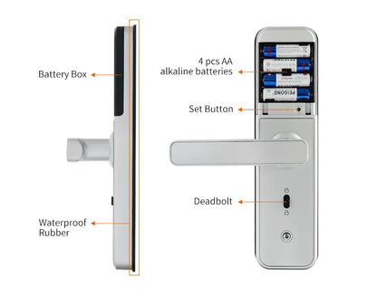 X5 Tuya Zigbee fechadura eletronico digital waterpoof Door lock Biometric Fingerprint Replaceable direction Smart  door lock