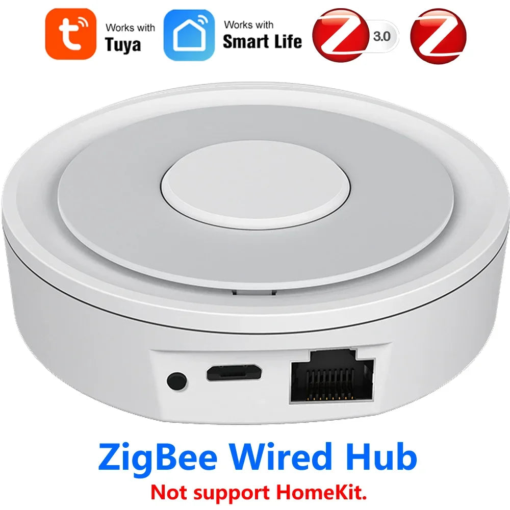 Tuya Smart Life ZigBee Smart Wireless/Wired Gateway Hub Home Smart Bridge Remote Linkage Devices WiFi Central Control Host