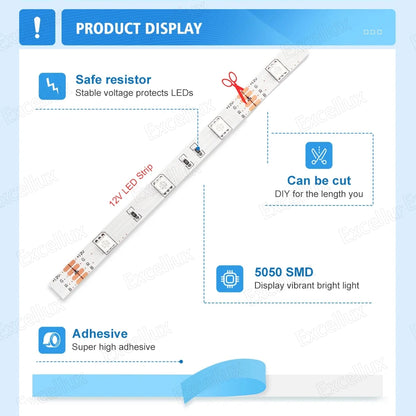 Nexdom™ Smart LED Strip – Fita LED RGB Zigbee/WiFi 5–20M