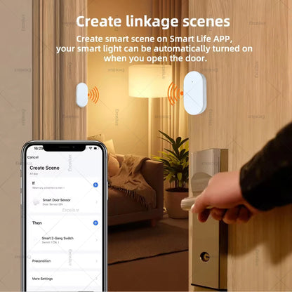 Zigbee 3.0 Door Window Sensor With Brightness/Vibration Sensor Smart Home Security Protection Alarm Door Open /Closed Detector