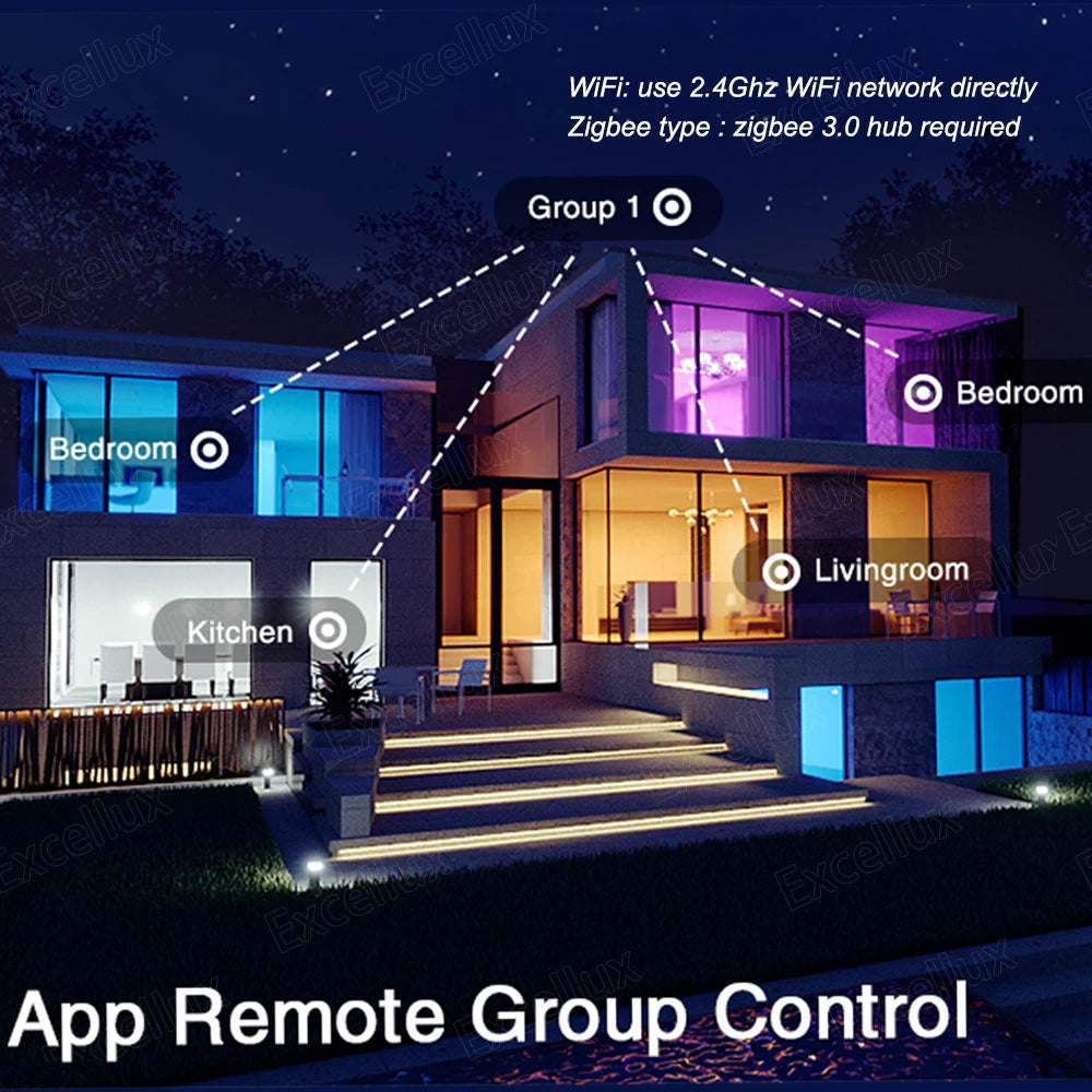 Nexdom™ Smart LED Strip – Fita LED RGB Zigbee/WiFi 5–20M