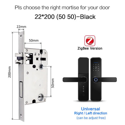 X5 Tuya Zigbee fechadura eletronico digital waterpoof Door lock Biometric Fingerprint Replaceable direction Smart  door lock