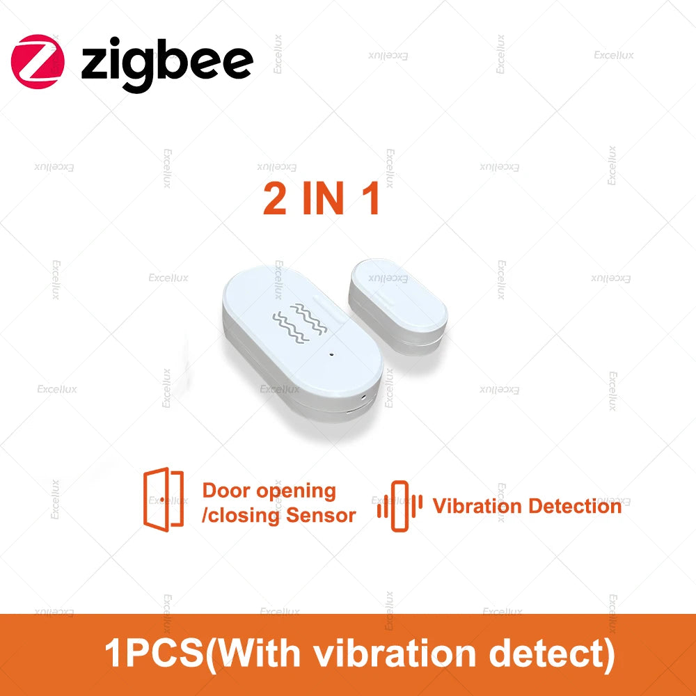 Zigbee 3.0 Door Window Sensor With Brightness/Vibration Sensor Smart Home Security Protection Alarm Door Open /Closed Detector