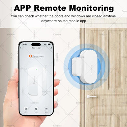 Zigbee 3.0 Door Window Sensor With Brightness/Vibration Sensor Smart Home Security Protection Alarm Door Open /Closed Detector