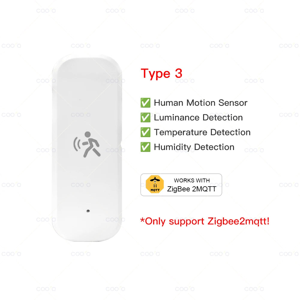 Zigbee 10G MmWave Radar Motion Sensor Human Detector with Illuminance Temperature Humidity Sensor Support Tuya Zigbee2MQTT