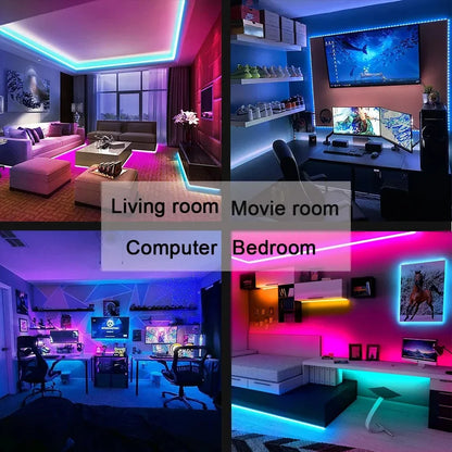 Nexdom™ Smart LED Strip WiFi – Fita LED 5M SMD de Alta Intensidade para Decoração e Ambiente