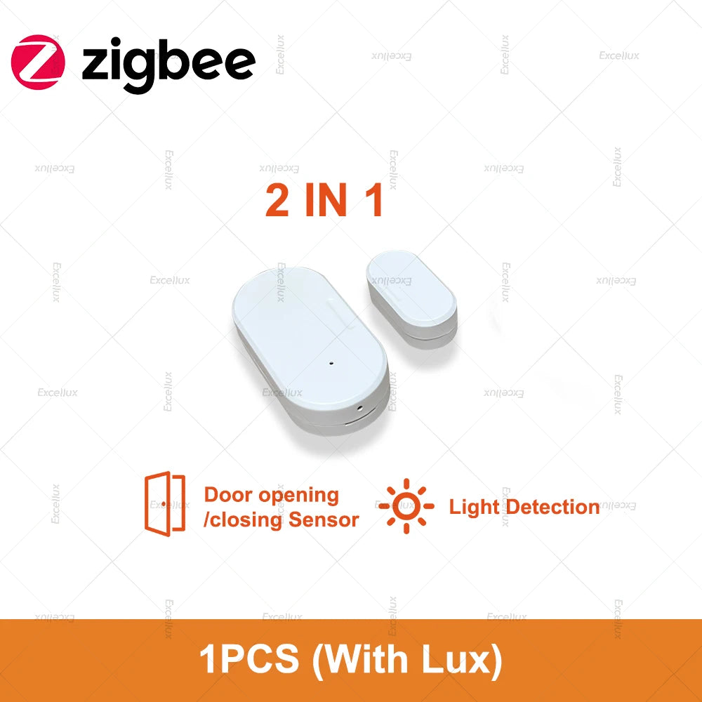 Zigbee 3.0 Door Window Sensor With Brightness/Vibration Sensor Smart Home Security Protection Alarm Door Open /Closed Detector