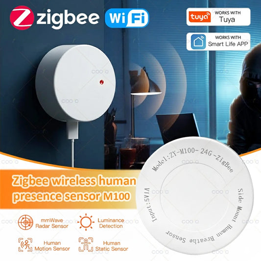 ZigBee Wifi 24G MmWave Human Presence Motion Sensor Radar Wave Human Detector Motion Detector Tuya Hub SmartLife Home Automation