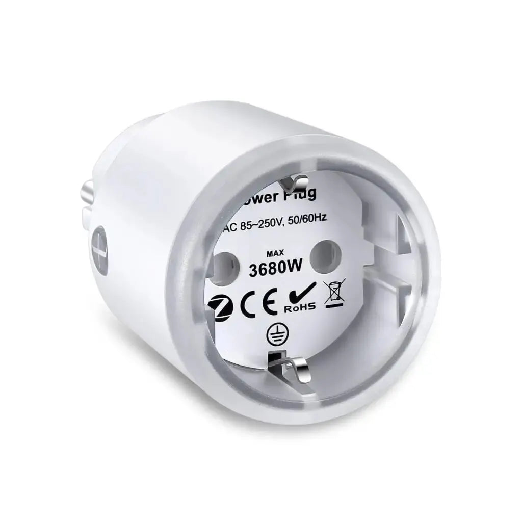 Haozee Smart Zigbee Plug Socket 3680W 16A Power Energy Monitoring Timer Switch EU Outlet Home Assistant Zigbee2mqtt