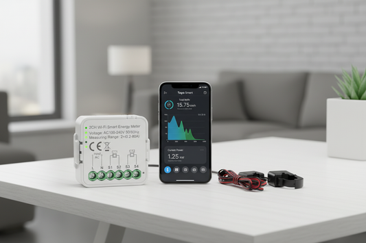 Nexdom Medidor de Energia WiFi Tuya 80A – Gráficos de consumo via app Tuya Smart