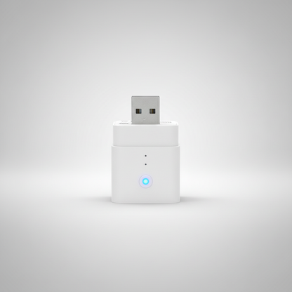 Nexdom Adaptador USB ZigBee SONOFF ZBMicro – Vista frontal fundo neutro premium