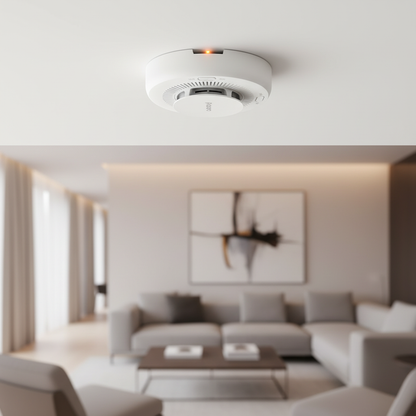 Nexdom Detetor de Fumo Aqara ZigBee 3.0 – Instalado no teto da sala de estar