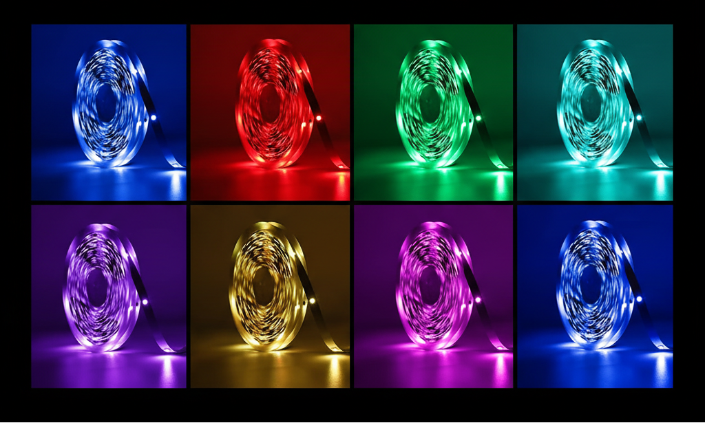 Fita LED RGB – grelha de cores disponíveis