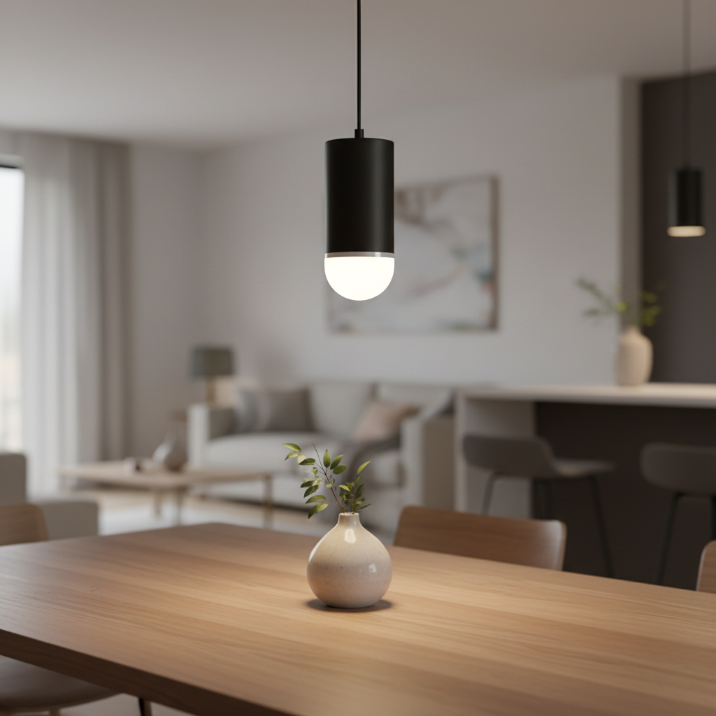 Nexdom Lâmpada LED Inteligente ZigBee WiFi RGBCW – E27 em canàdeeiro de sala de jantar