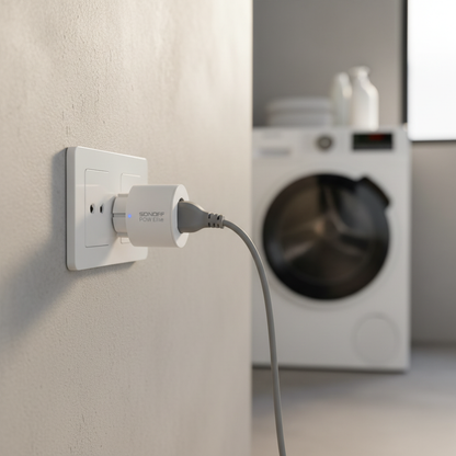 Nexdom Tomada Inteligente SONOFF POW Elite 20A – Ligada em ambiente doméstico moderno