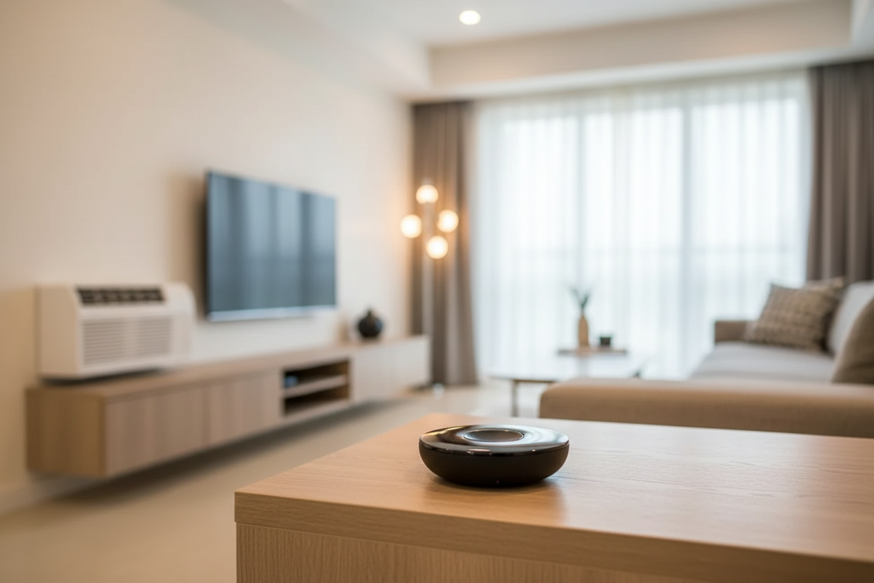 Nexdom Controlador IR WiFi Universal NEO Tuya – Controlo de TV e AC em sala de estar