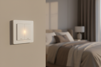 Nexdom Interruptor Inteligente MOES ZigBee – Instalado em quarto moderno