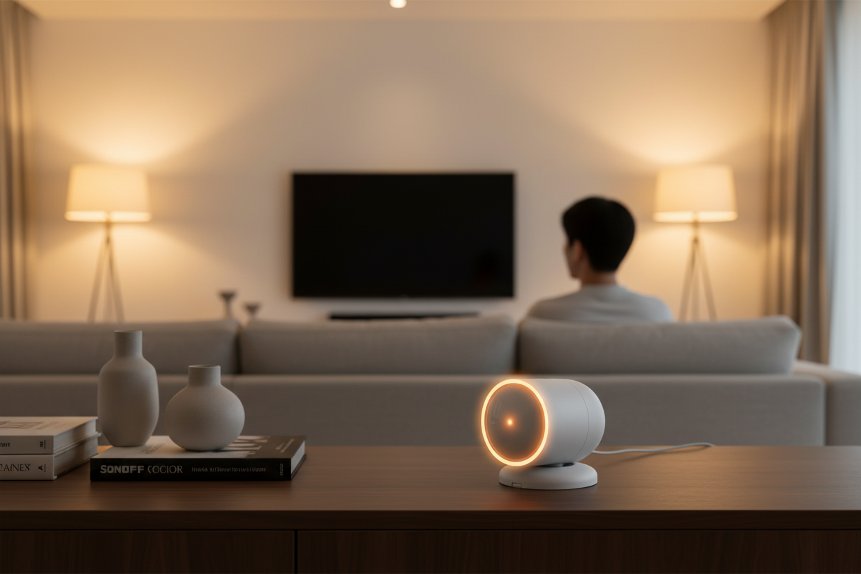 Nexdom Sensor de Presença Humana SONOFF SNZB-06P – Deteção de presença em sala de estar
