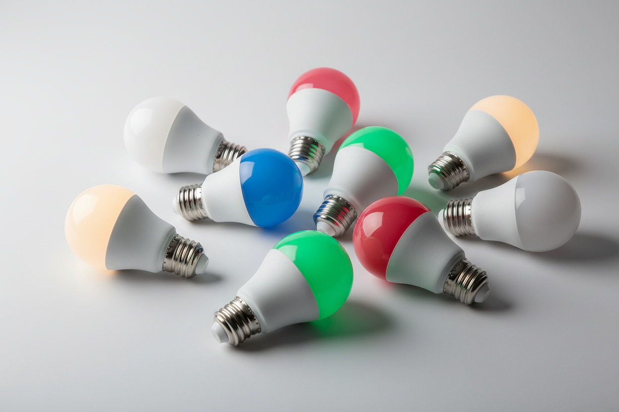 Nexdom Pack 8 Lâmpadas LED WiFi RGB E27 15W – Pack completo em diferentes cores