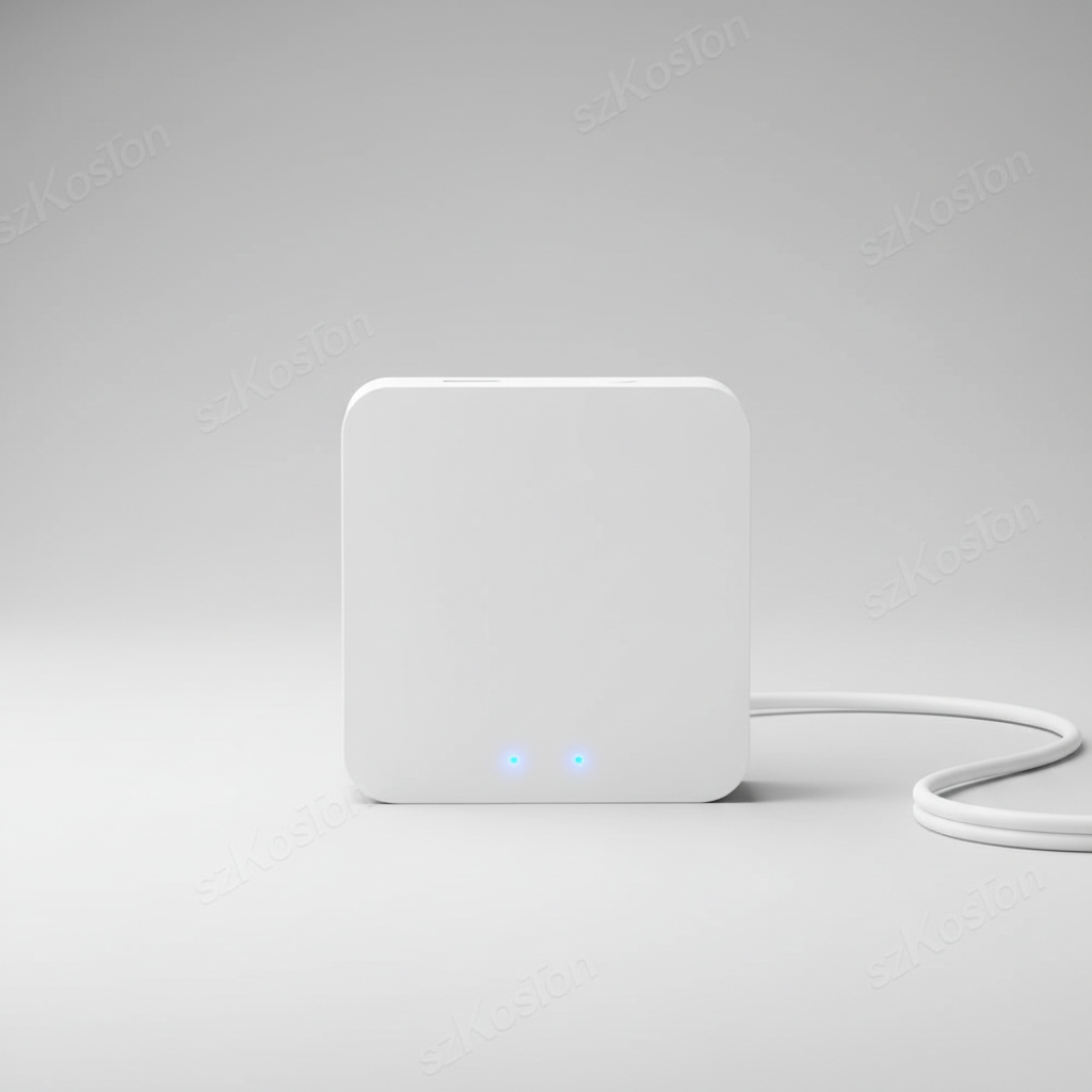 Nexdom Gateway Hub ZigBee 3.0 Tuya – Vista frontal fundo neutro premium