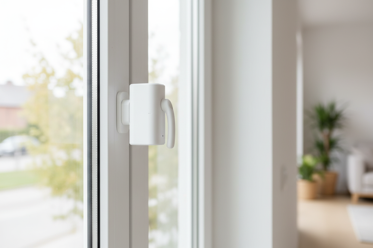 Nexdom Sensor de Porta e Janela SONOFF SNZB-04P – Instalado em janela de sala de estar