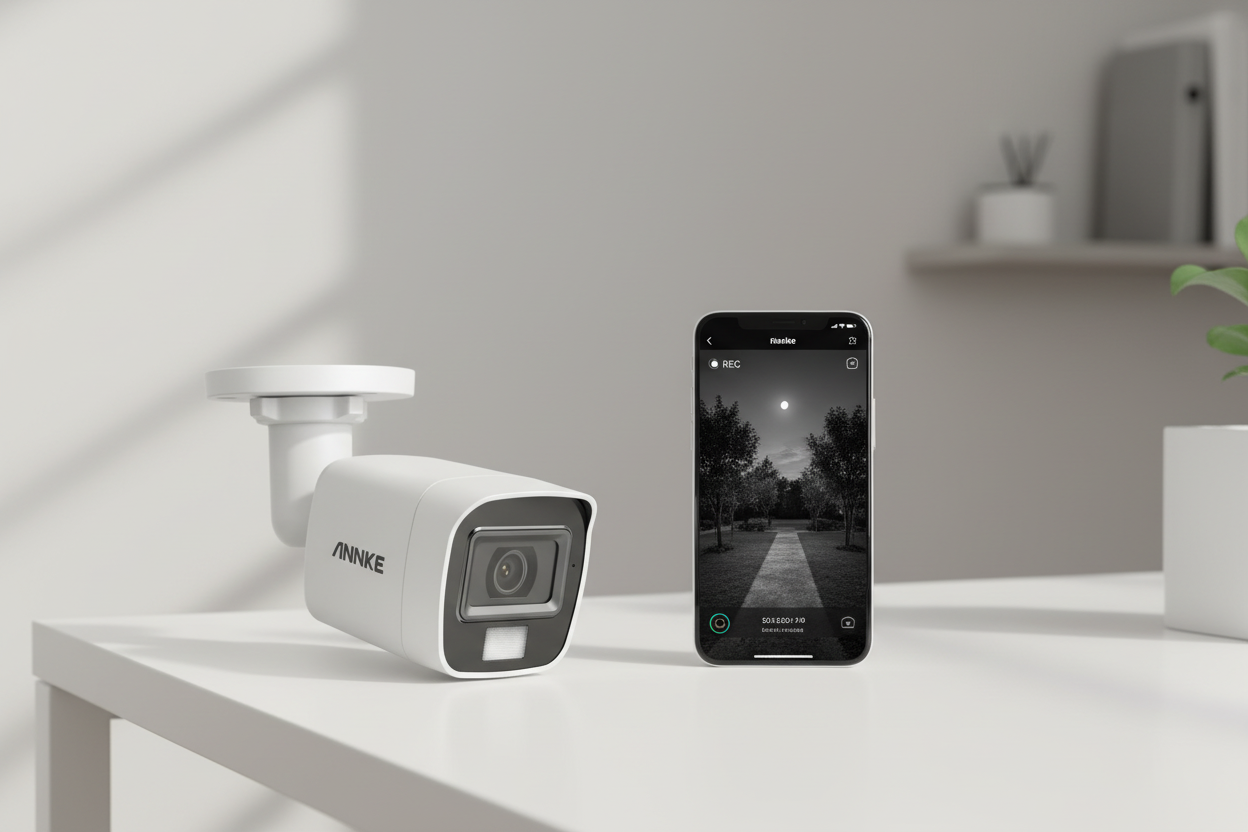 Nexdom Câmara de Segurança Exterior ANNKE 5MP – Feed ao vivo via smartphone