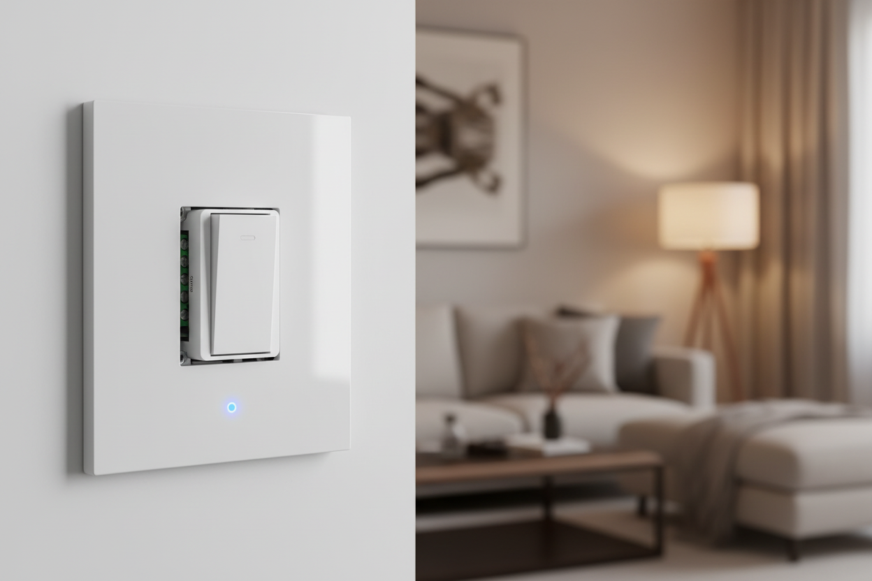 Nexdom Módulo Dimmer Inteligente MOES – Sala de estar com luzes dimerizadas