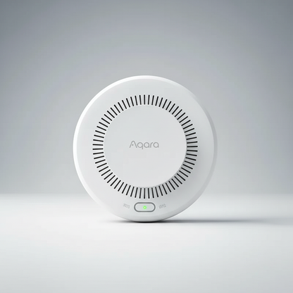 Nexdom Detetor de Fumo Aqara ZigBee 3.0 – Vista frontal fundo neutro premium