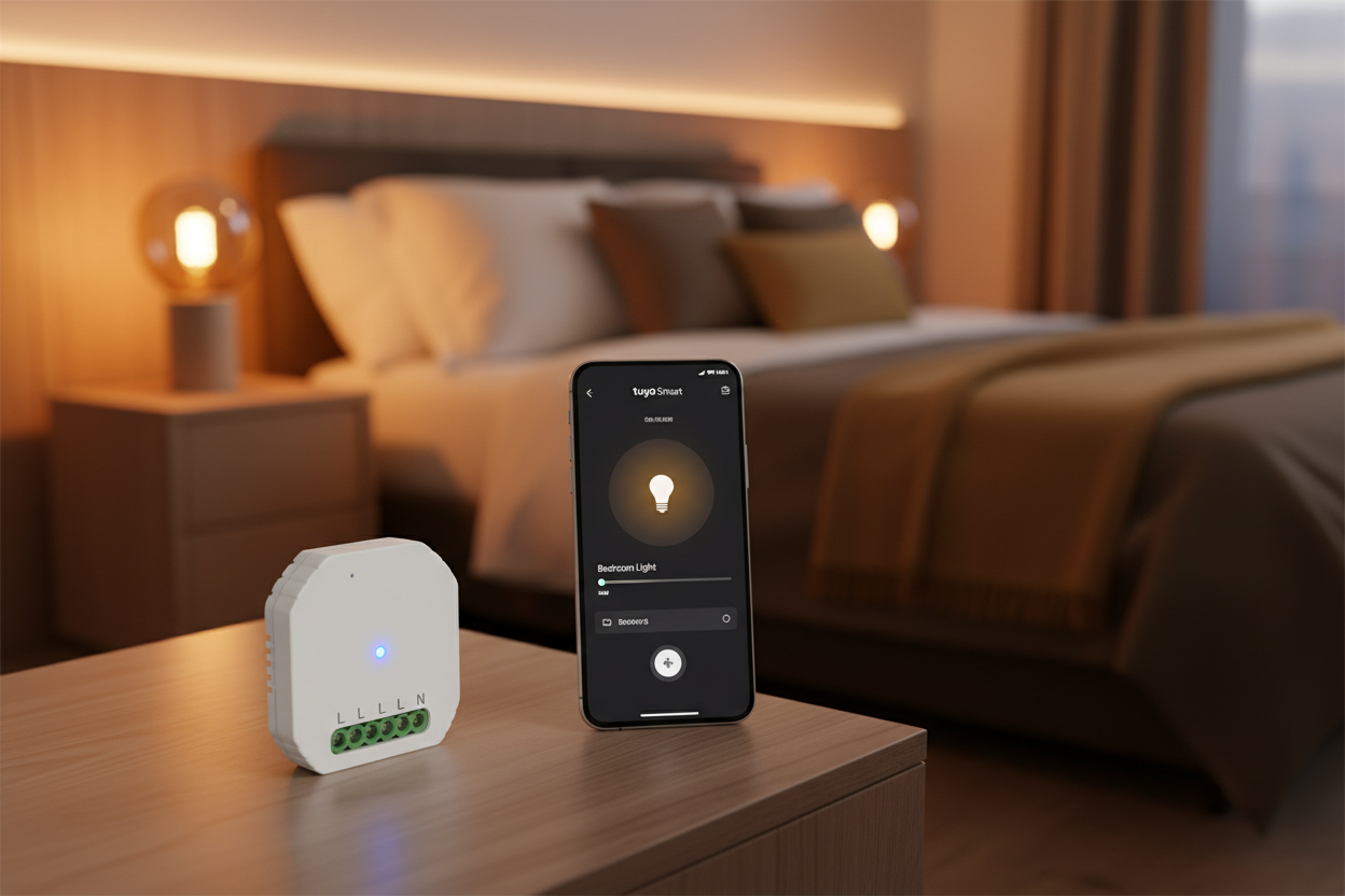Nexdom Módulo Dimmer Inteligente MOES – Controlo de brilho via app Tuya Smart